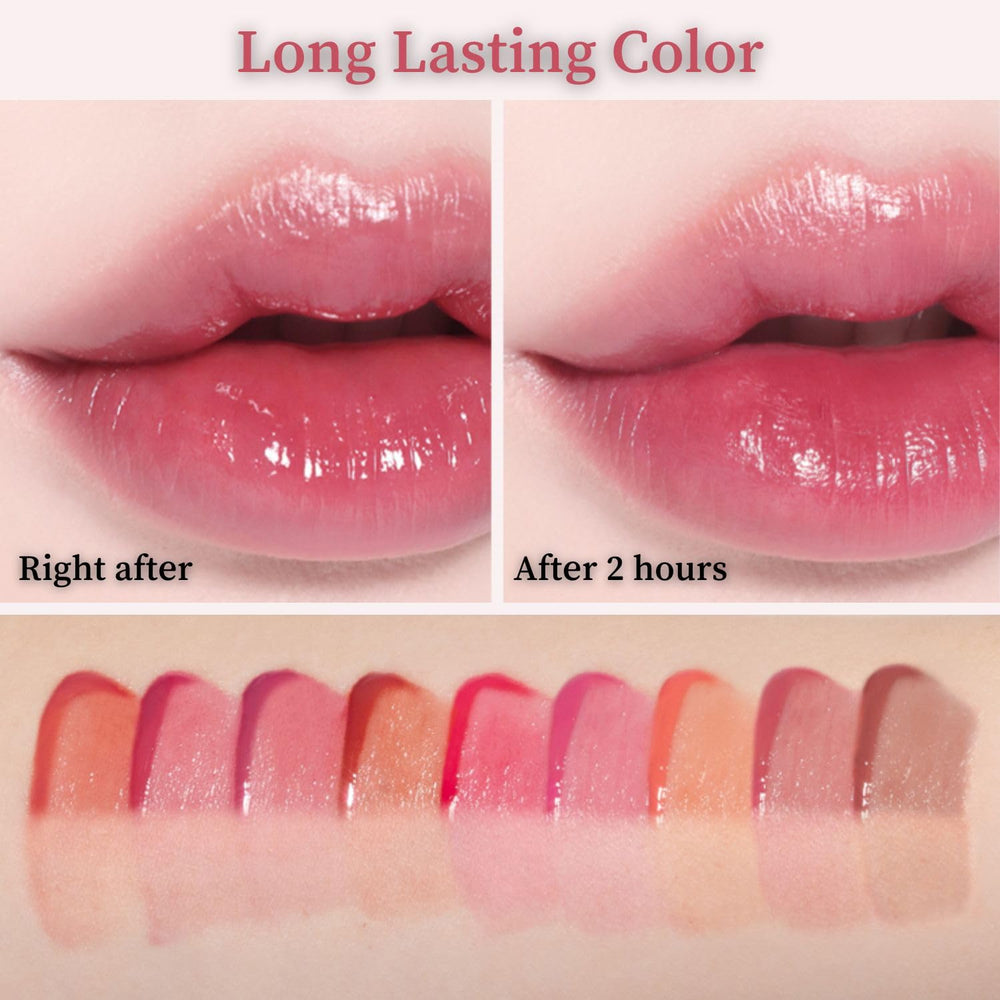 BBIA L’EAU Tint floral-tea-complex moisture provides a hydrated gloss that lasts.