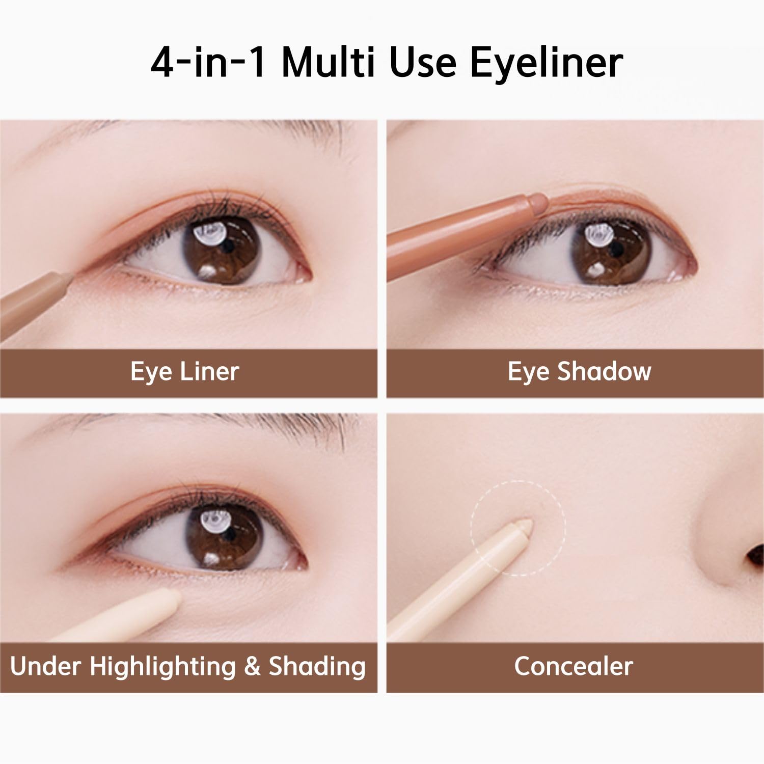 BBIA Last Auto Gel Eyeliner 13 Peanut Beige swatch showing warm nude tone