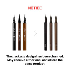 BBIA Last Pen Eyeliner swatches show rich Sharpen Brown shade.