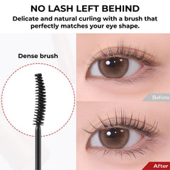 BBIA Never Die Mascara Extreme on lashes showing defined curl and lift.