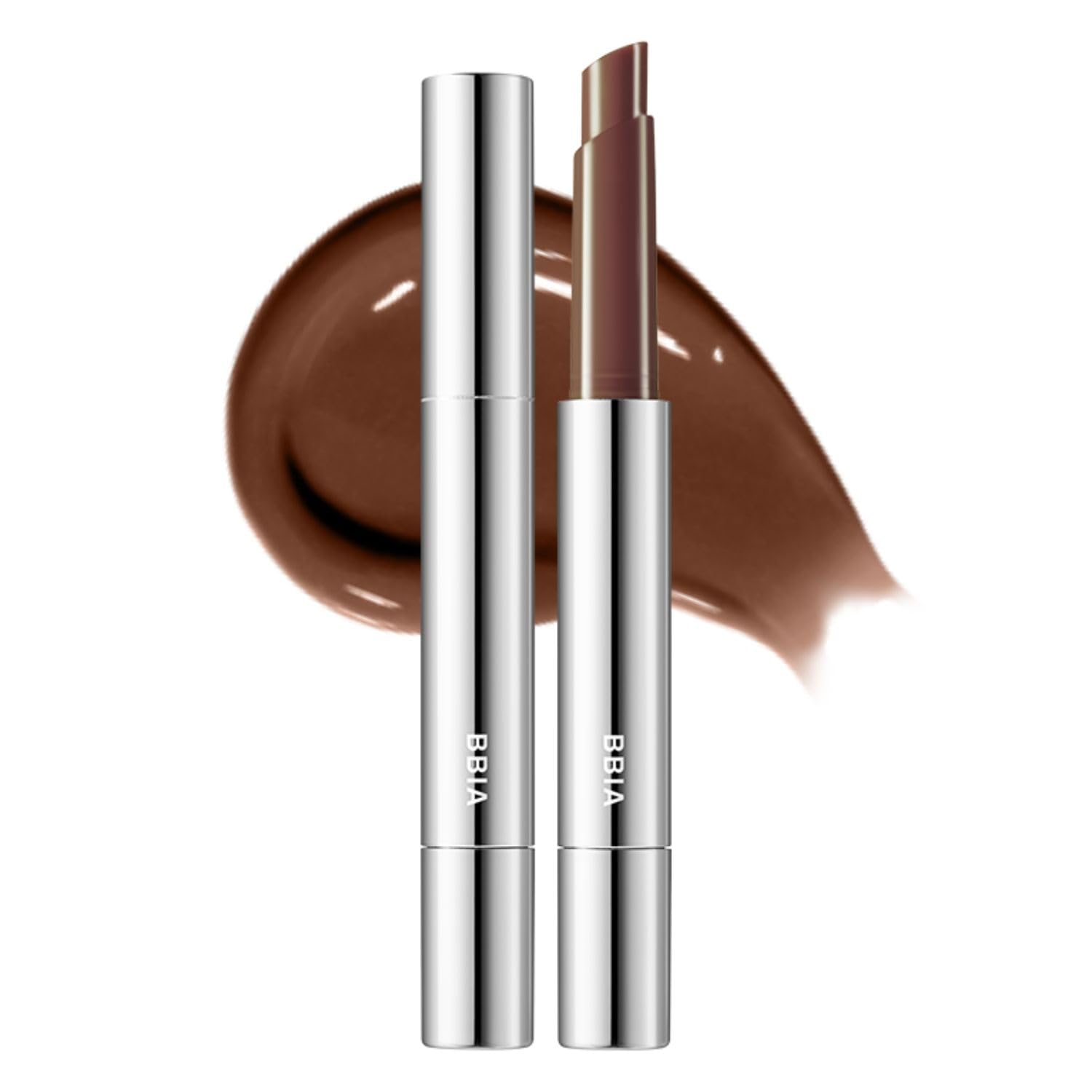 BBIA Over Glaze Stick close-up showing glossy, plump lips with high shine.