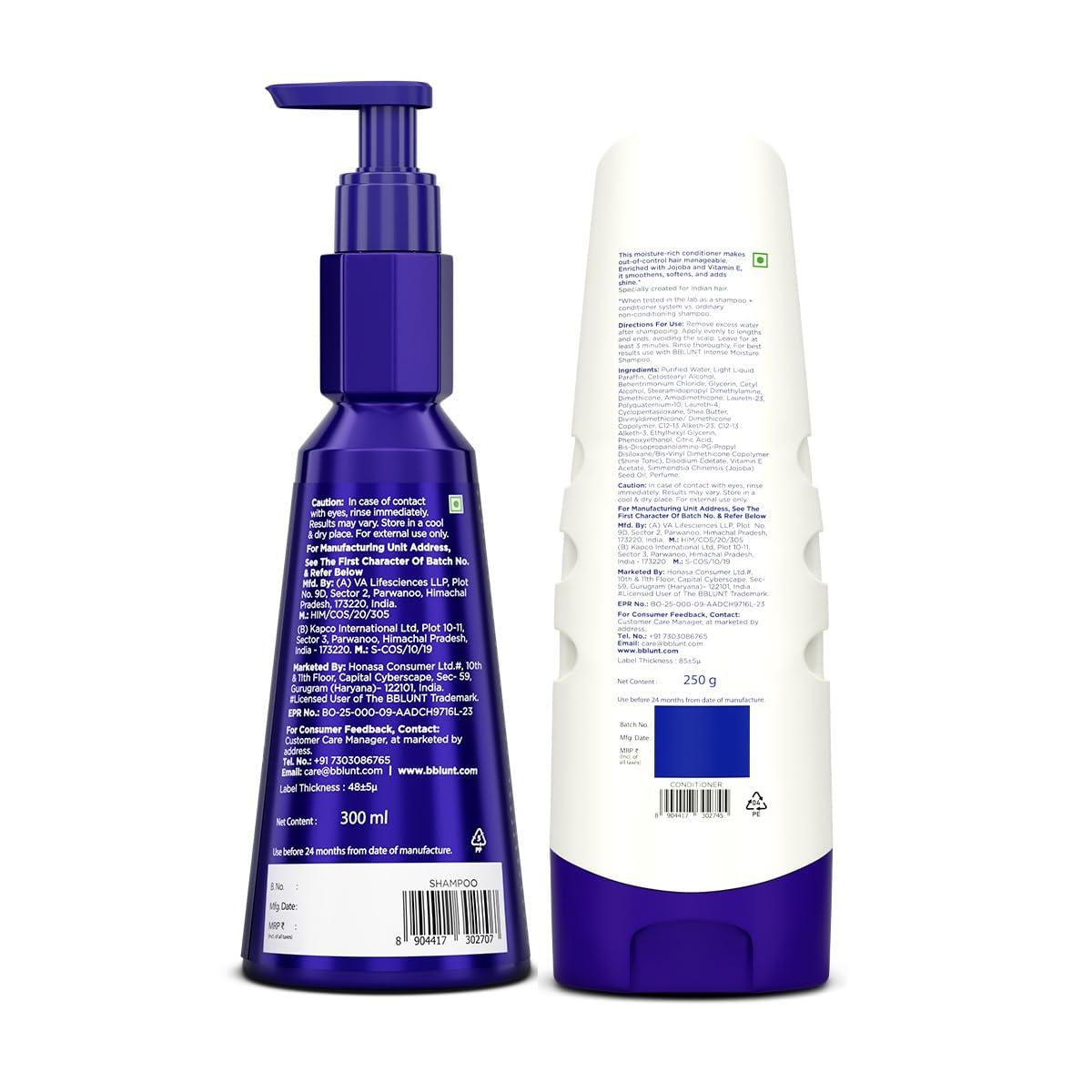 BBLUNT Intense Moisture Duo on the go packaging