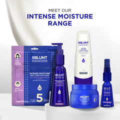 BBLUNT Intense Moisture hair after use shows glossy strands
