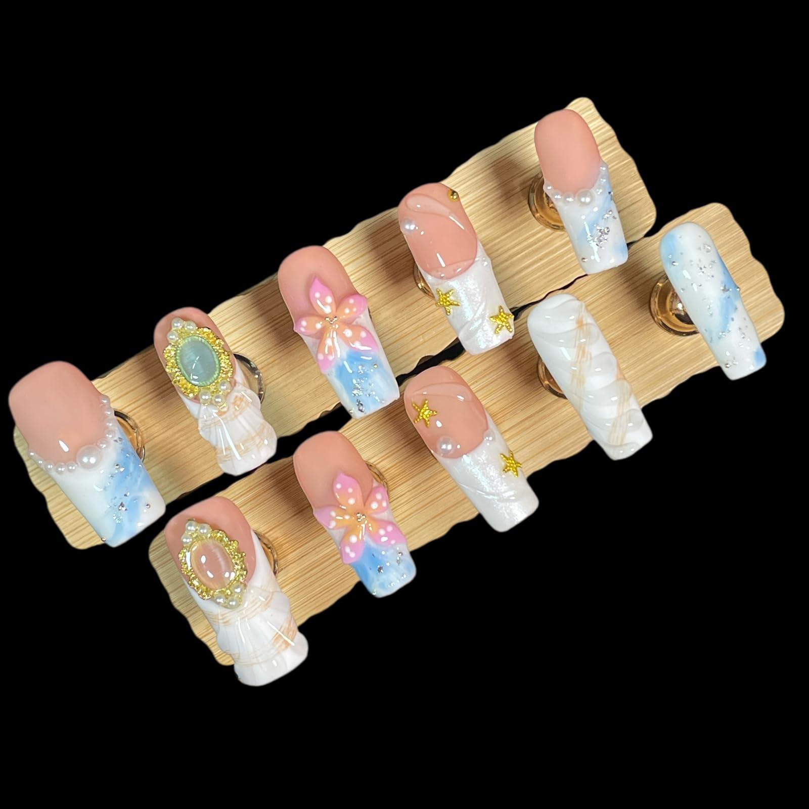BByogooz gold accents catch light for party-ready nails.