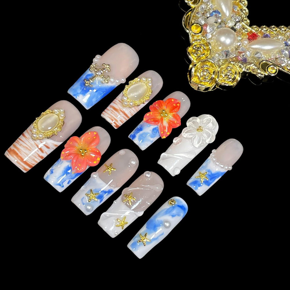 BByogooz golden starfish details add coastal charm and texture