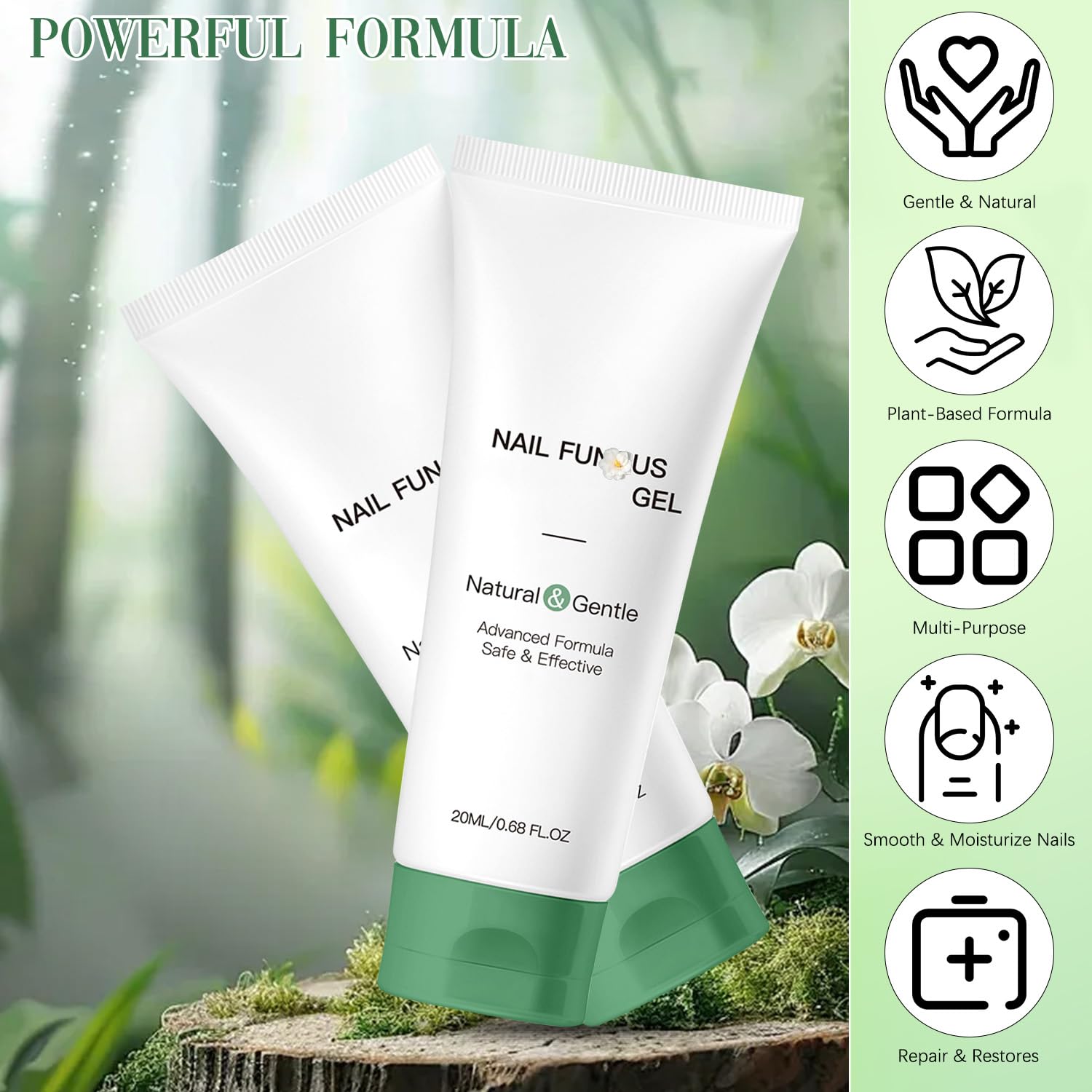 BCBU product near clean feet showing travel-ready foot care benefit