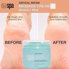 BCL Spa formula with Shea Butter for deep hydration and non-greasy slip.