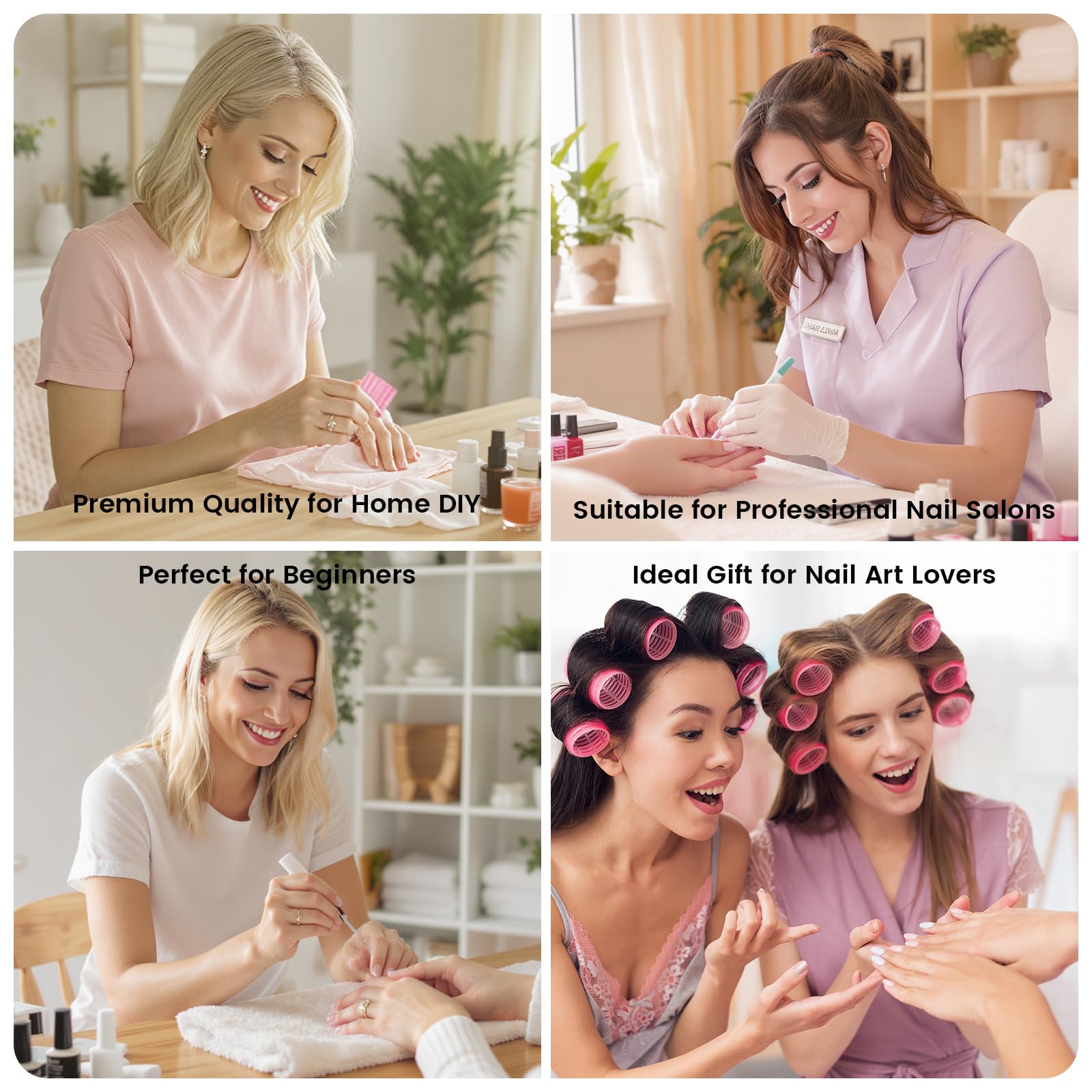 BCOWOS wipes suitable for gel polish, nail polish, and acrylic nails.