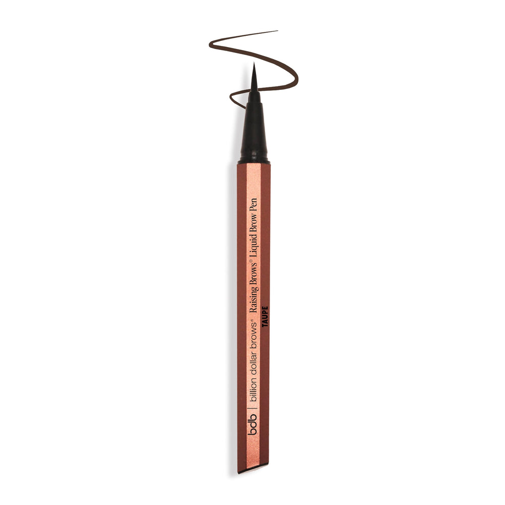 BDB Raising Brows liquid eyebrow pen cap closeup with precise tip for natural definition.