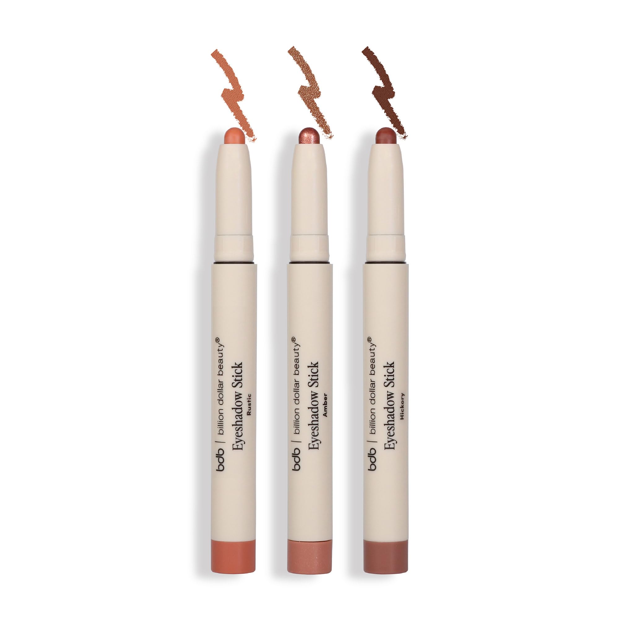 BDB Shimmer Eyeshadow Stick Radiant swatch shows luminous gold-beige glow
