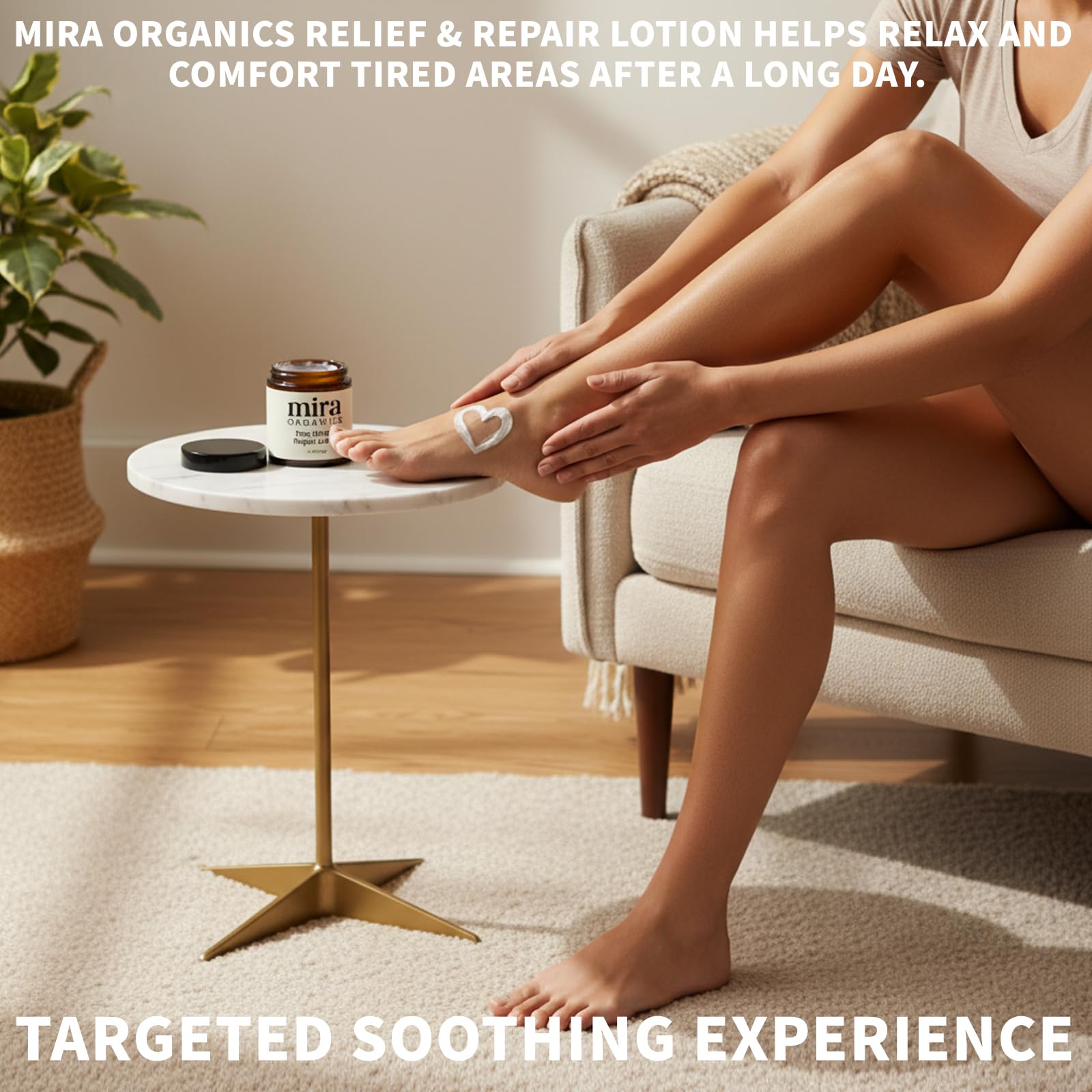 BDQBDQ Mira Organics Pain Relief Cream packaging reflects clean design.