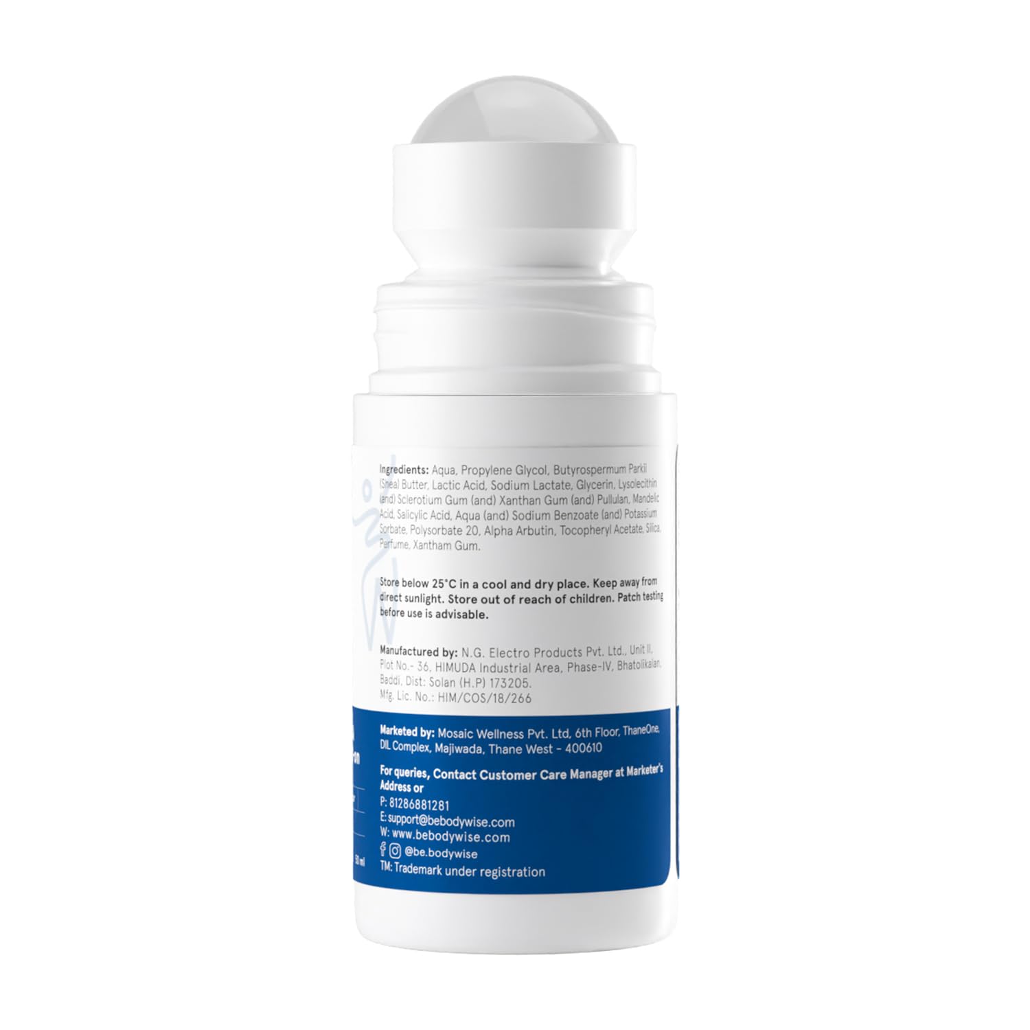 Be Bodywise Deodorant Roll On travel-ready packaging for on-the-go use.