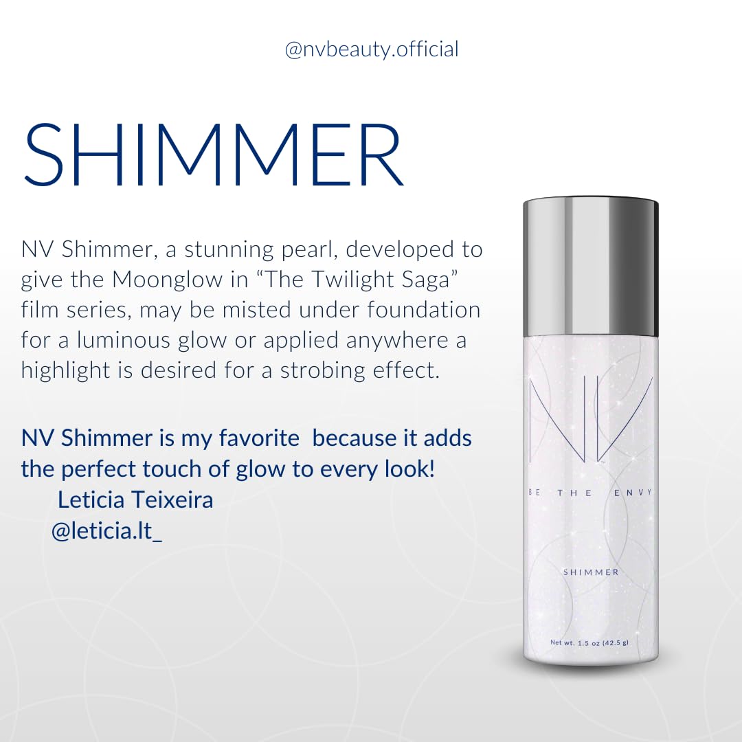 BE THE ENVY NV Perfecting Mist Shimmer fine mist dispersion over skin for a smooth finish.