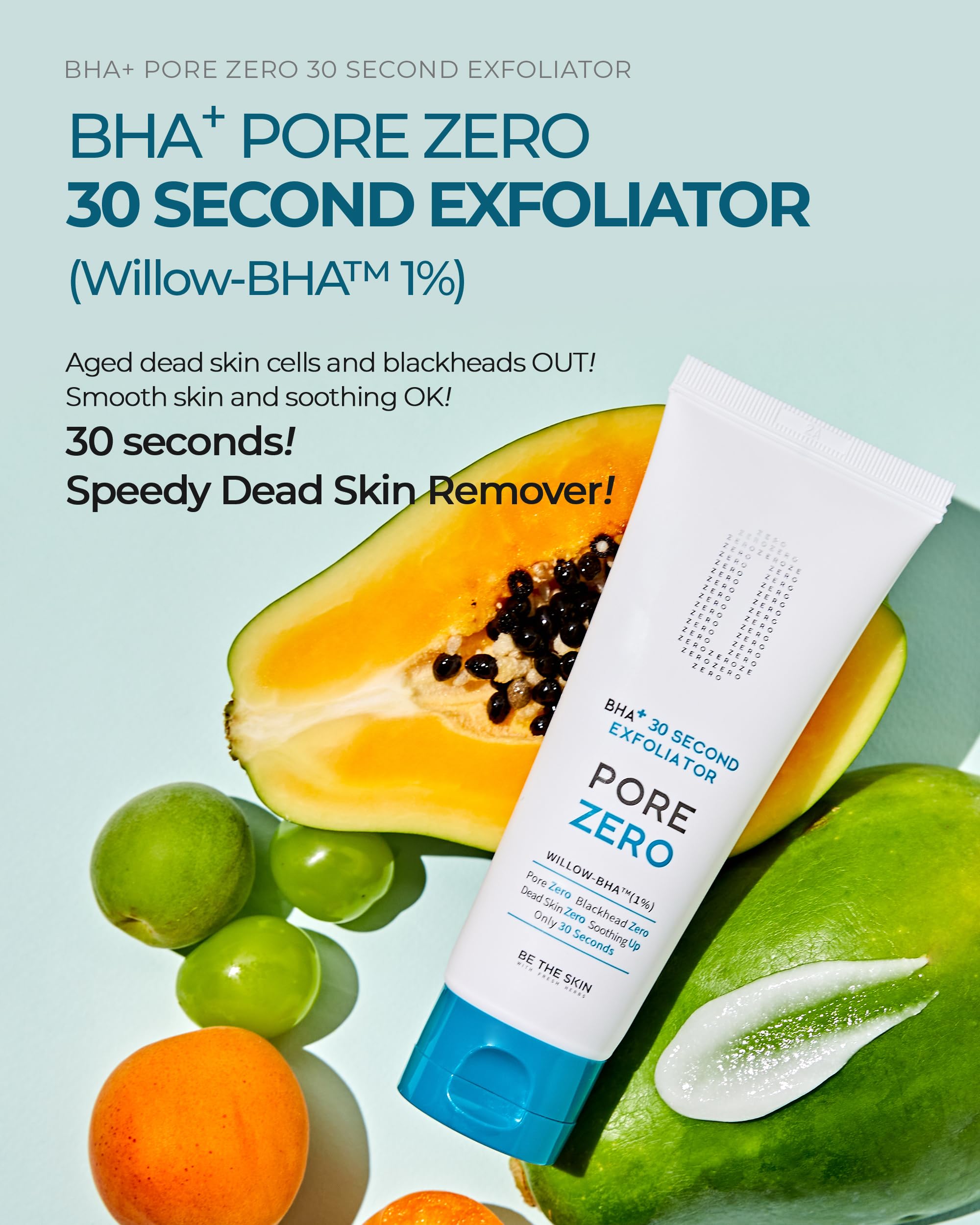 BE THE SKIN BHA+ gel texture closeup shows a silky jelly that glides on.