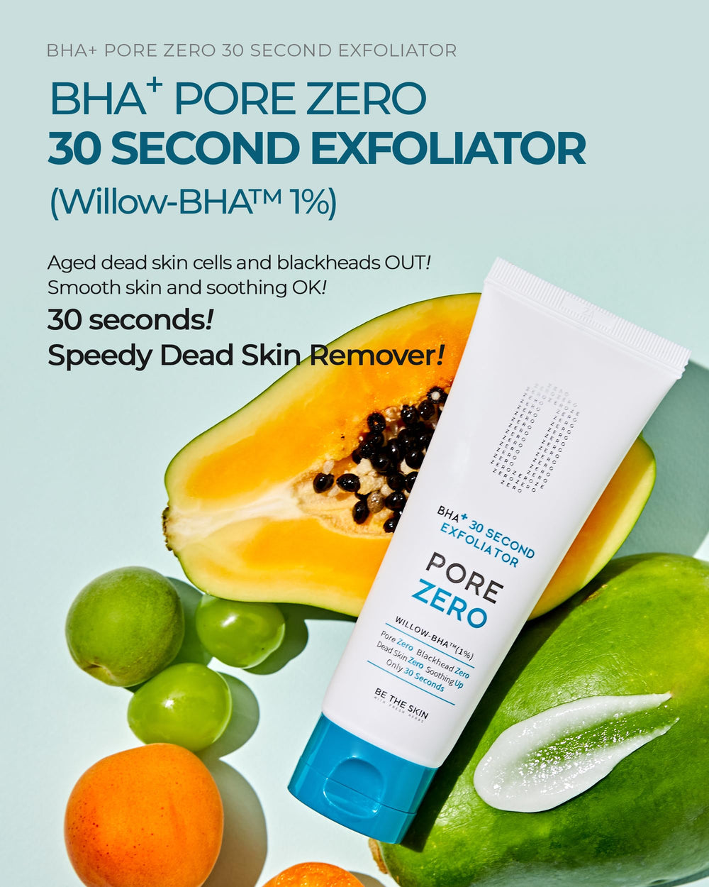 BE THE SKIN BHA+ gel texture closeup shows a silky jelly that glides on.