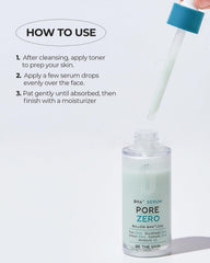 Vegan cruelty-free BE THE SKIN Pore Zero Serum in clean formula imagery.