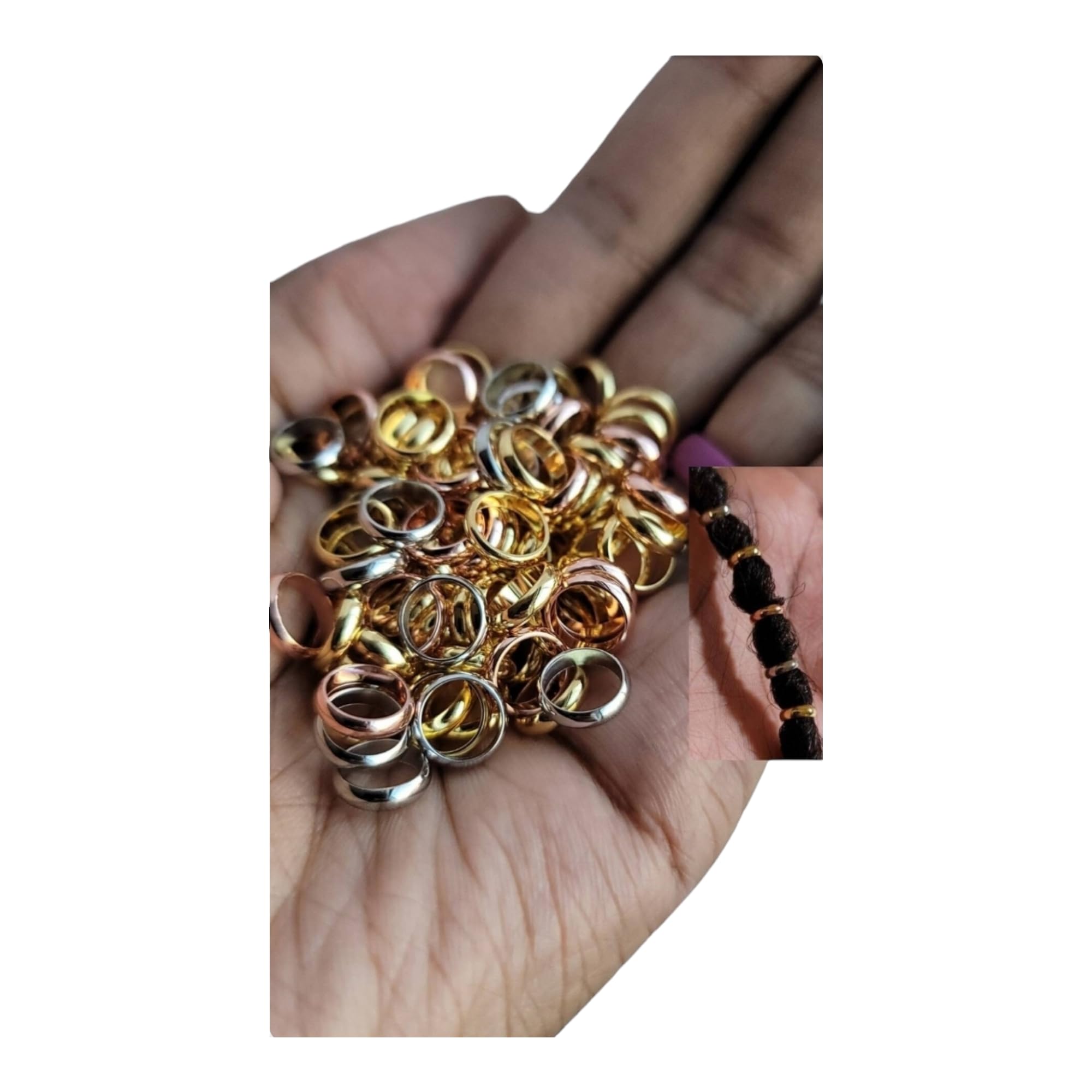 Bead It Wear It Love It copper 6mm stainless steel beads for locs and braids with durable shine