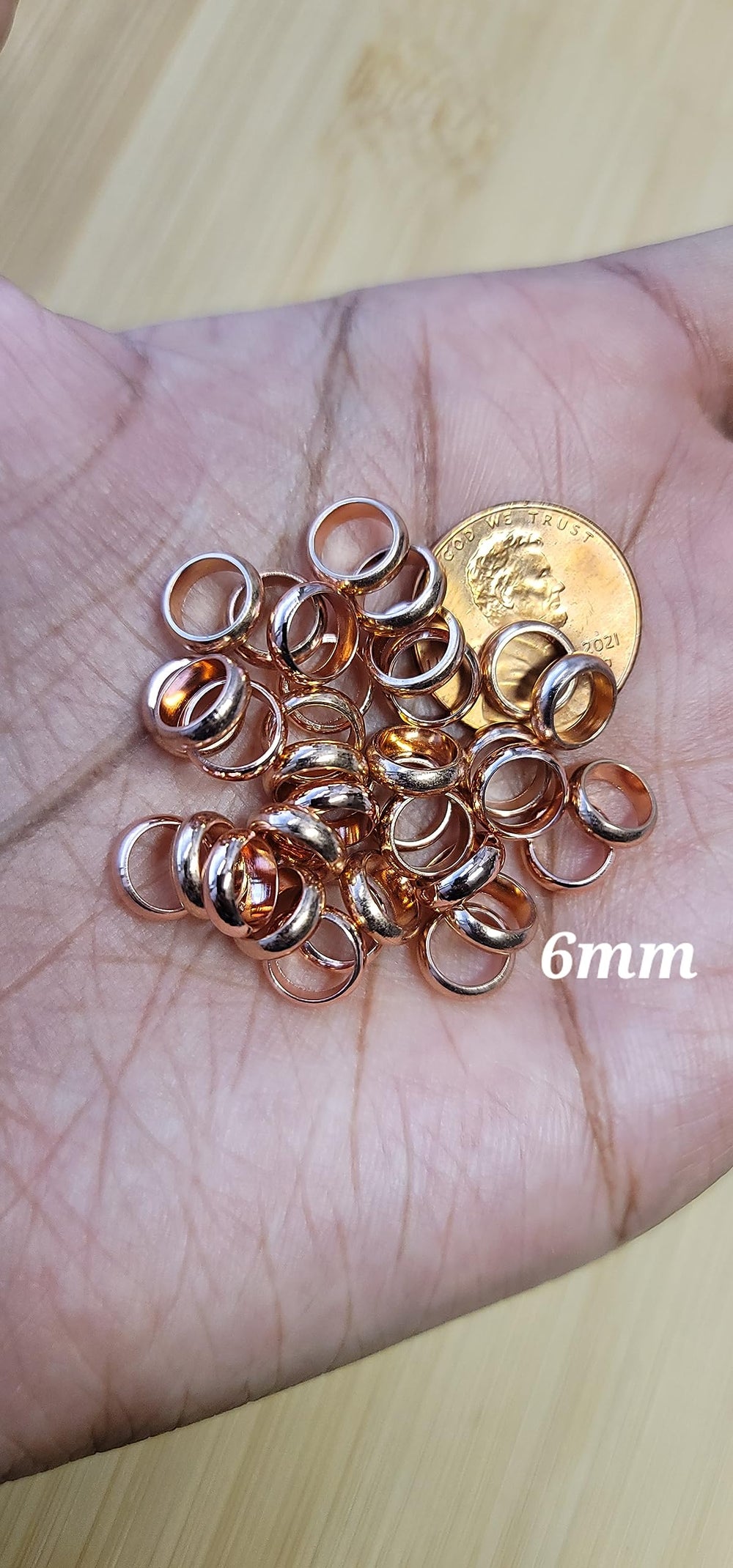 Copper beads for loc sprinkles add daily style and shine