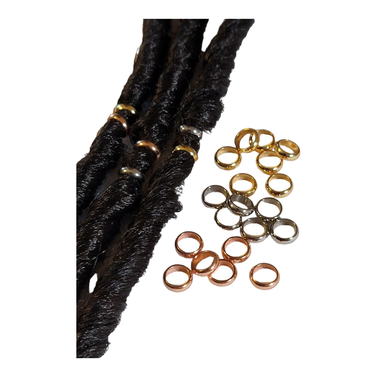Bead It Wear It Love It stainless steel hair beads collection for locs and braids