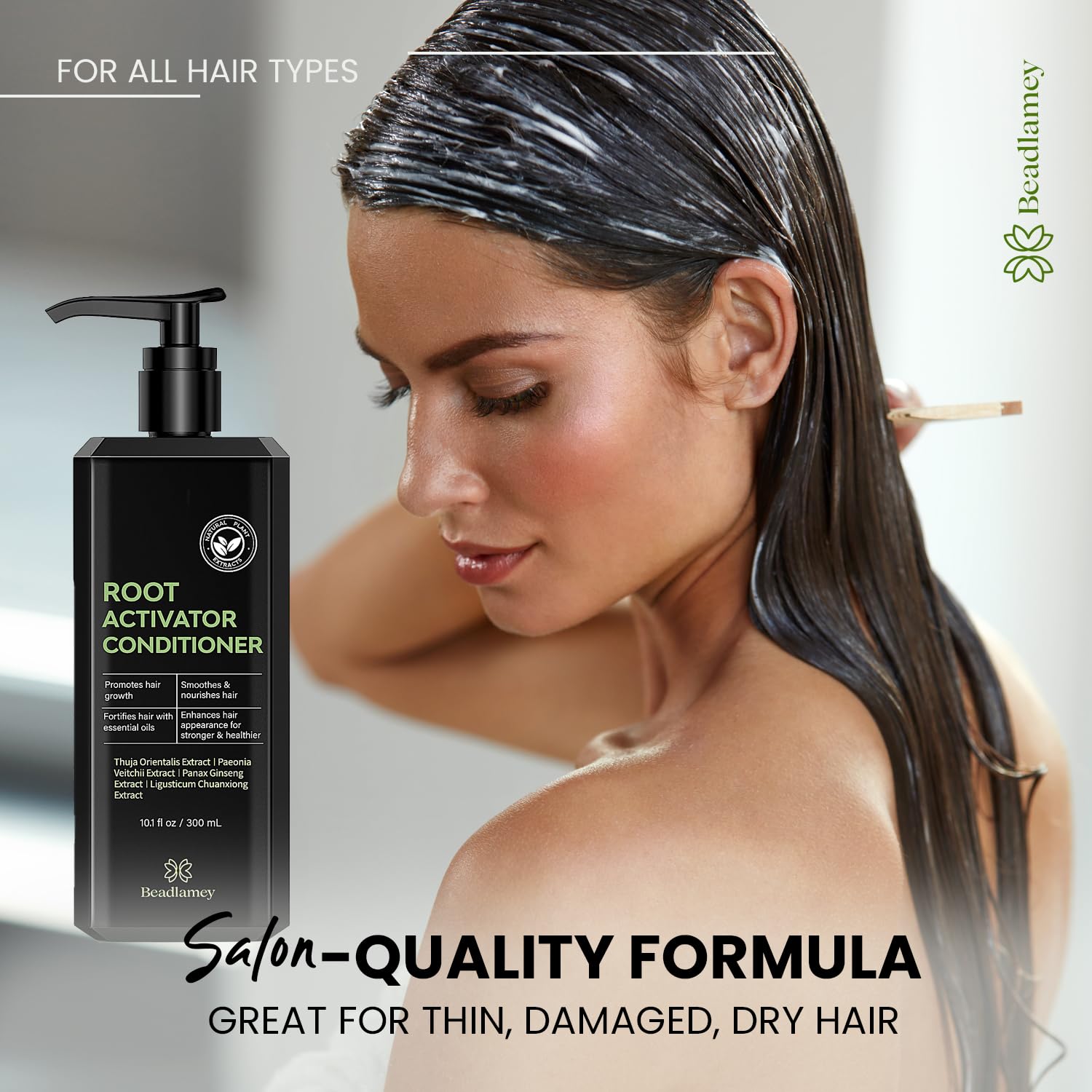 Beadlamey Root Activator Conditioner daily use packaging emphasizes ease
