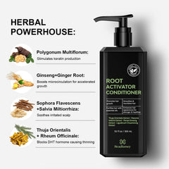 Beadlamey Root Activator Conditioner applying on hair during routine