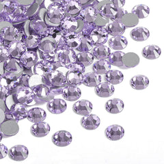 Beadsland violet flat-back rhinestones close-up showing facets for nail art sparkle