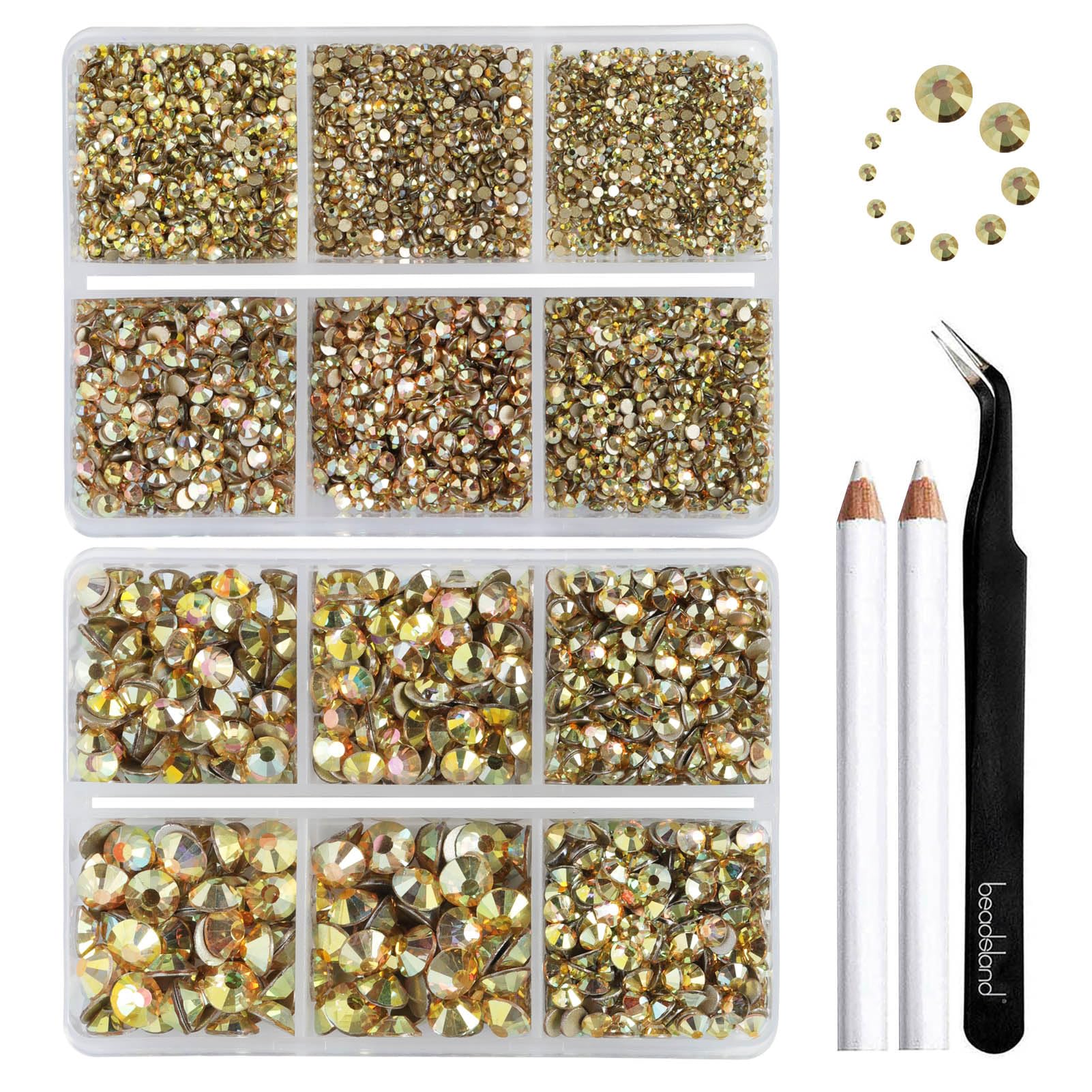 Beadsland 8300Pcs flatback rhinestones kit for crafts and nail art