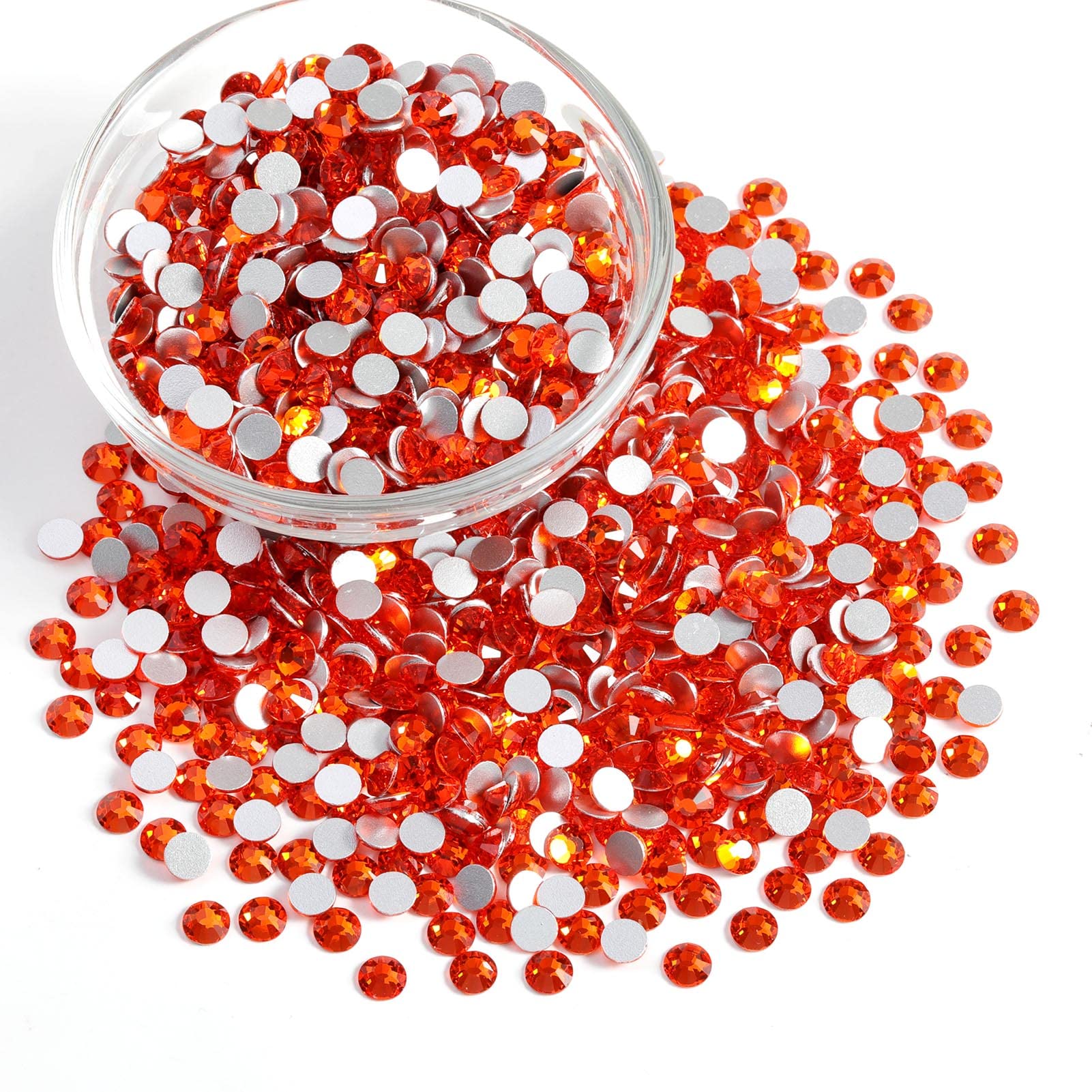 BEADSLAND bulk rhinestones 14400pcs orange pack for multi-project use