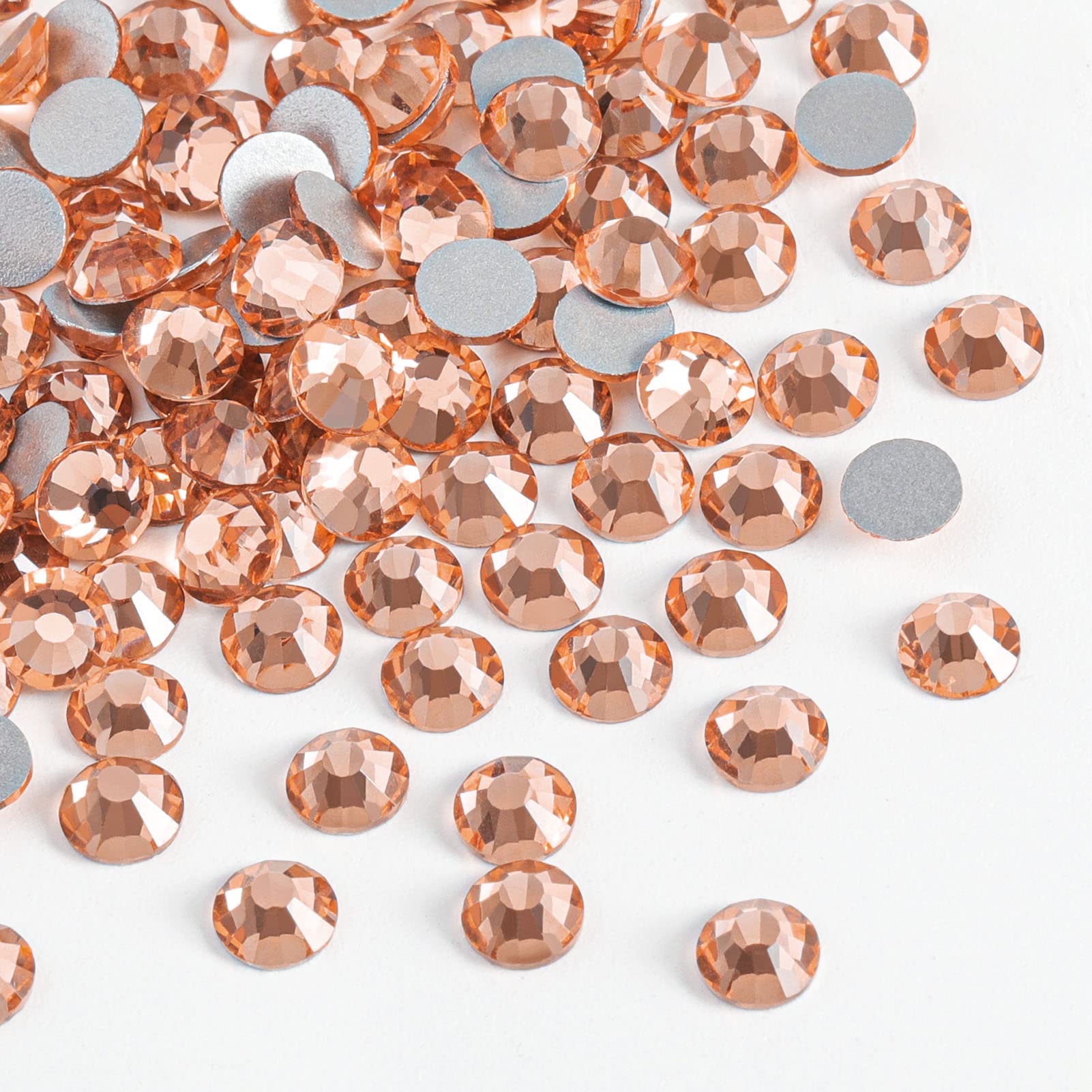 Beadsland champagne flat-back rhinestones for crafts; easy glue-on decoration for shimmer.