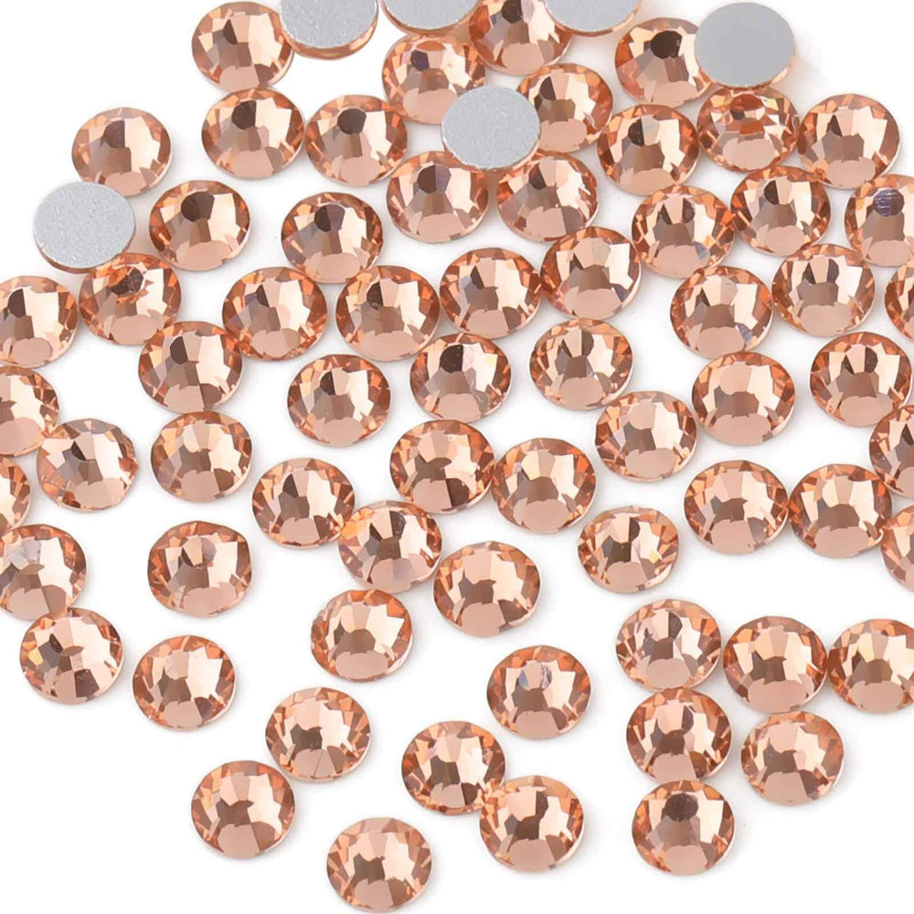 Beadsland champagne flat-back rhinestones for nail art; adds lasting sparkle.