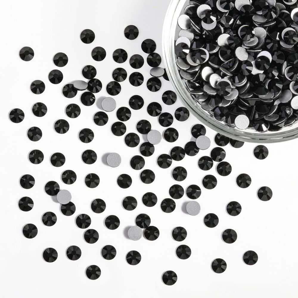 BEADSLAND craft rhinestones flatback black ideal for DIY decor projects.