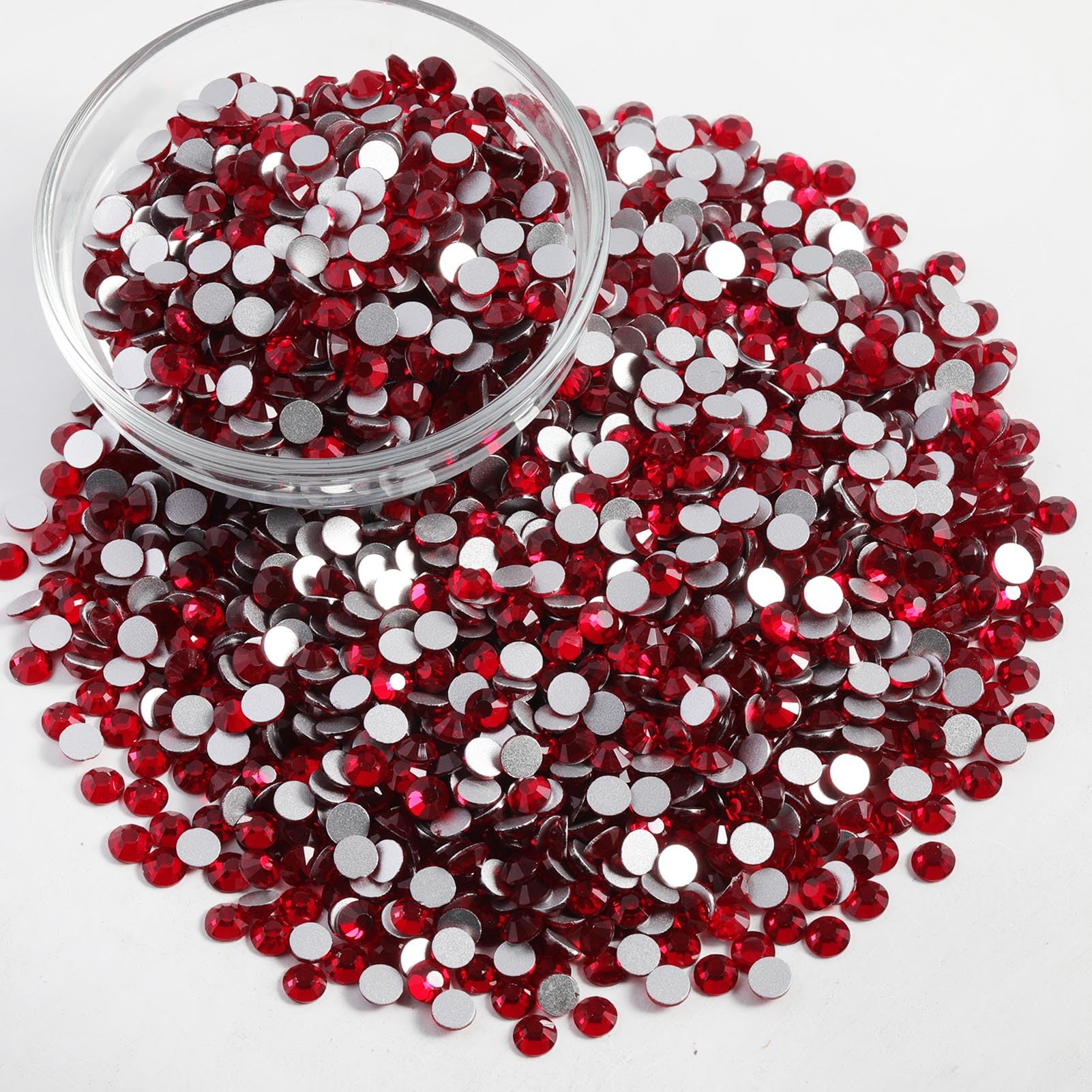 BEADSLAND 14,400-piece Siam flatback rhinestones for DIY projects