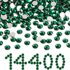 BEADSLAND emerald flatback rhinestones for nails and crafts sparkle.
