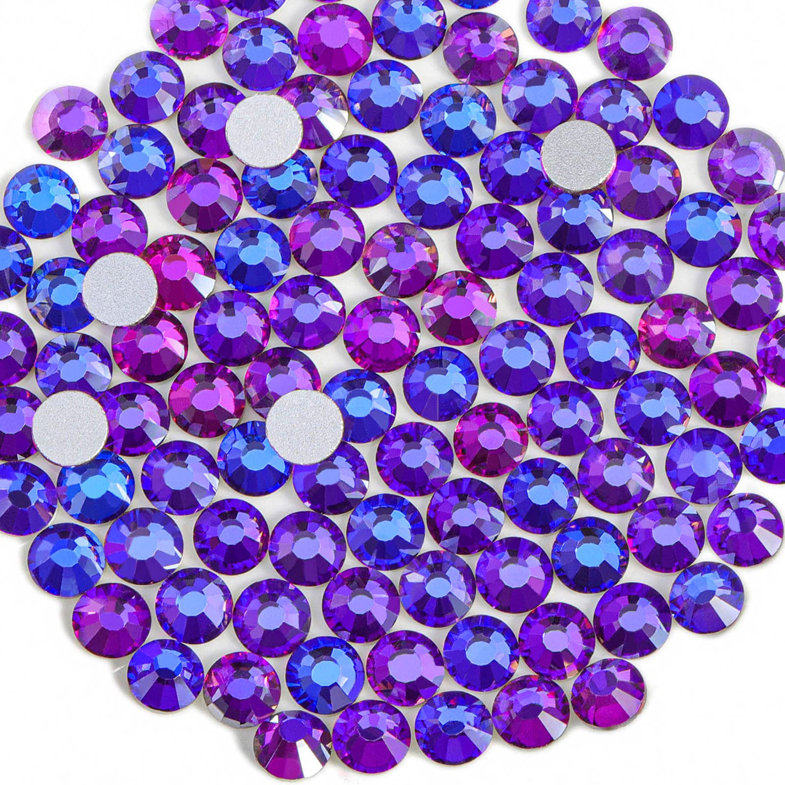BEADSLAND purple velvet flat-back rhinestones for nail art and crafts with sparkling allure