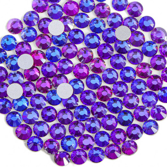 BEADSLAND purple velvet flat-back rhinestones for nail art and crafts with sparkling allure