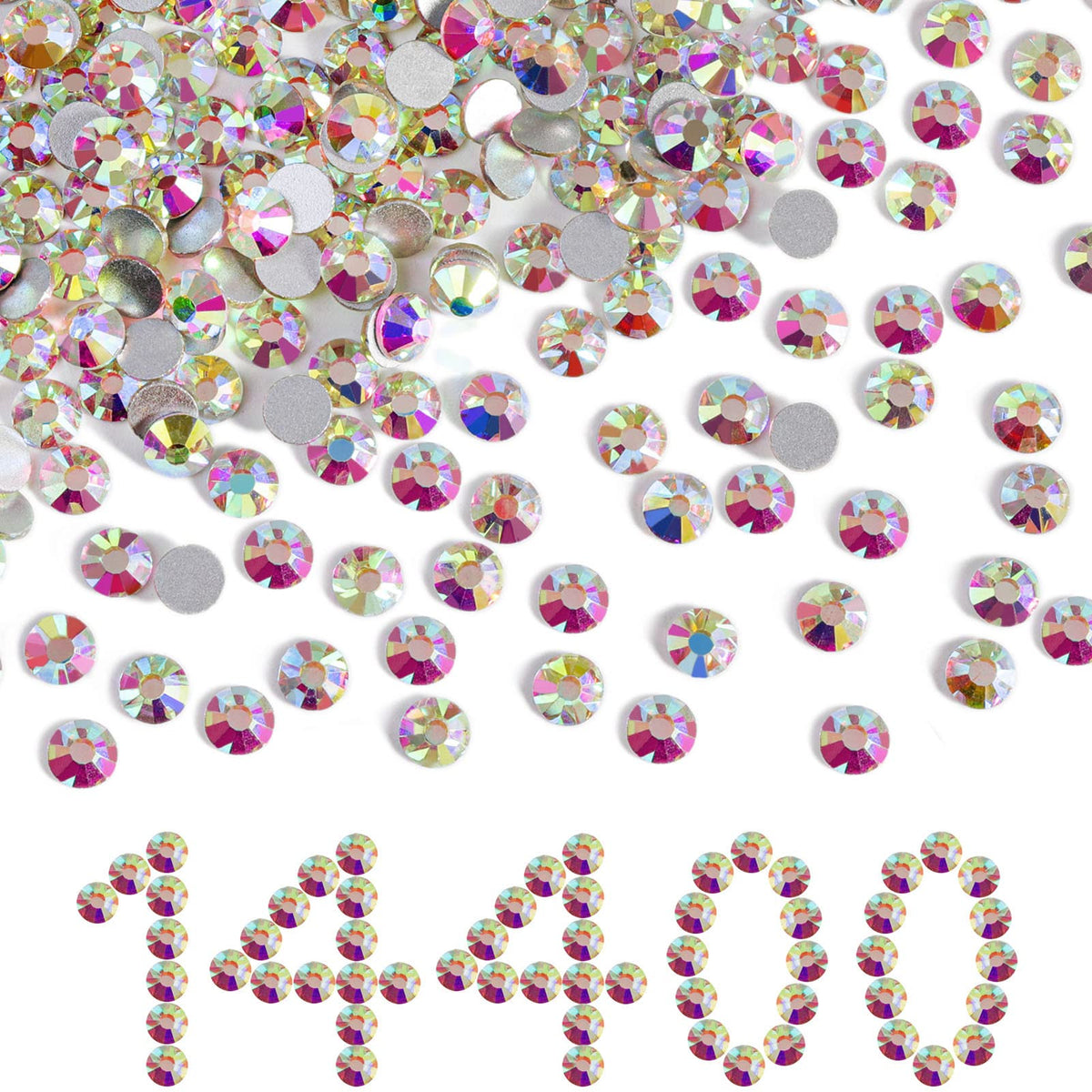 BEADSLAND flatback rhinestones bulk SS10 2.7–2.9 mm for crystal sparkle.