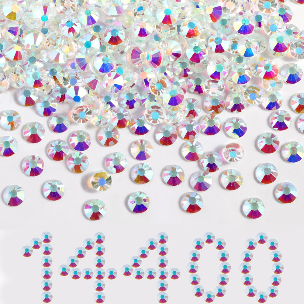 Beadsland flatback rhinestones Crystal AB SS10 for nails and crafts