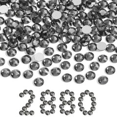 Beadsland flatback gray rhinestones for precise nail art and crafts
