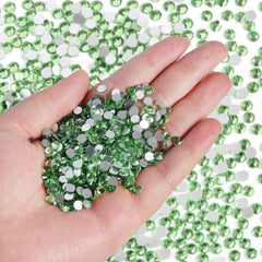 Beadsland green rhinestones for crafts add subtle shine to garments.