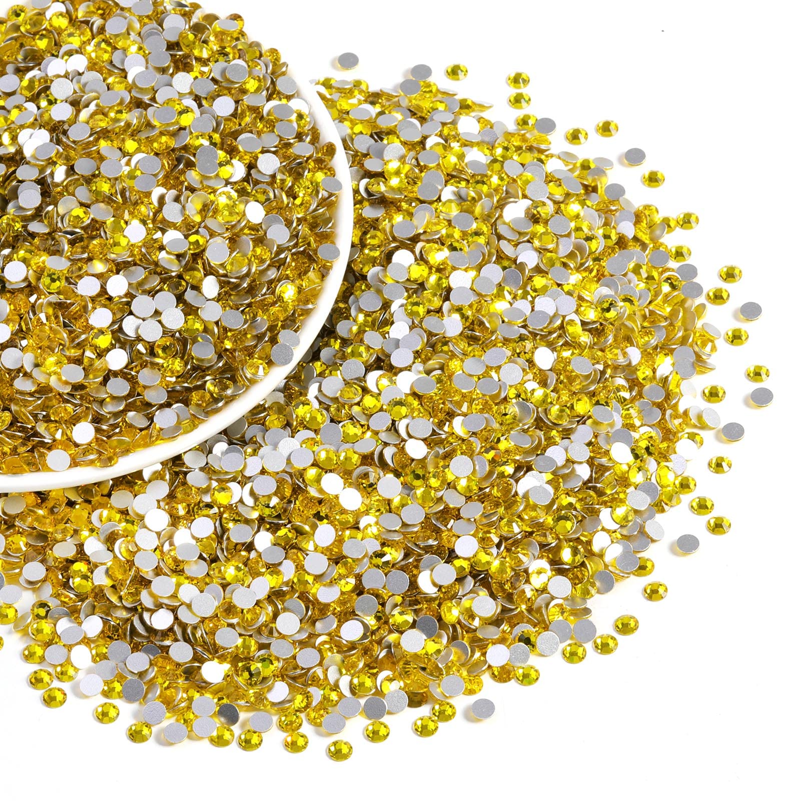 Beadsland lemon yellow rhinestones for clothes with eye catching sparkle