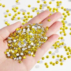 Beadsland lemon yellow rhinestones for crafts with versatile shine