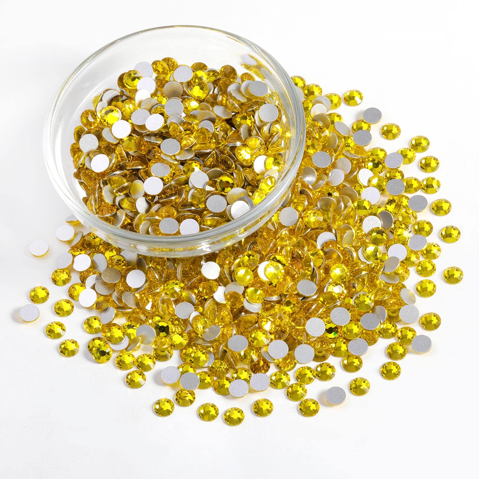 Beadsland lemon yellow rhinestones for face art with safe adhesive