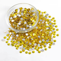 Beadsland lemon yellow rhinestones for face art with safe adhesive