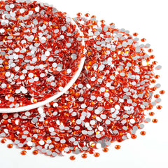 BEADSLAND glass rhinestones orange flatback for crafts and fashion details