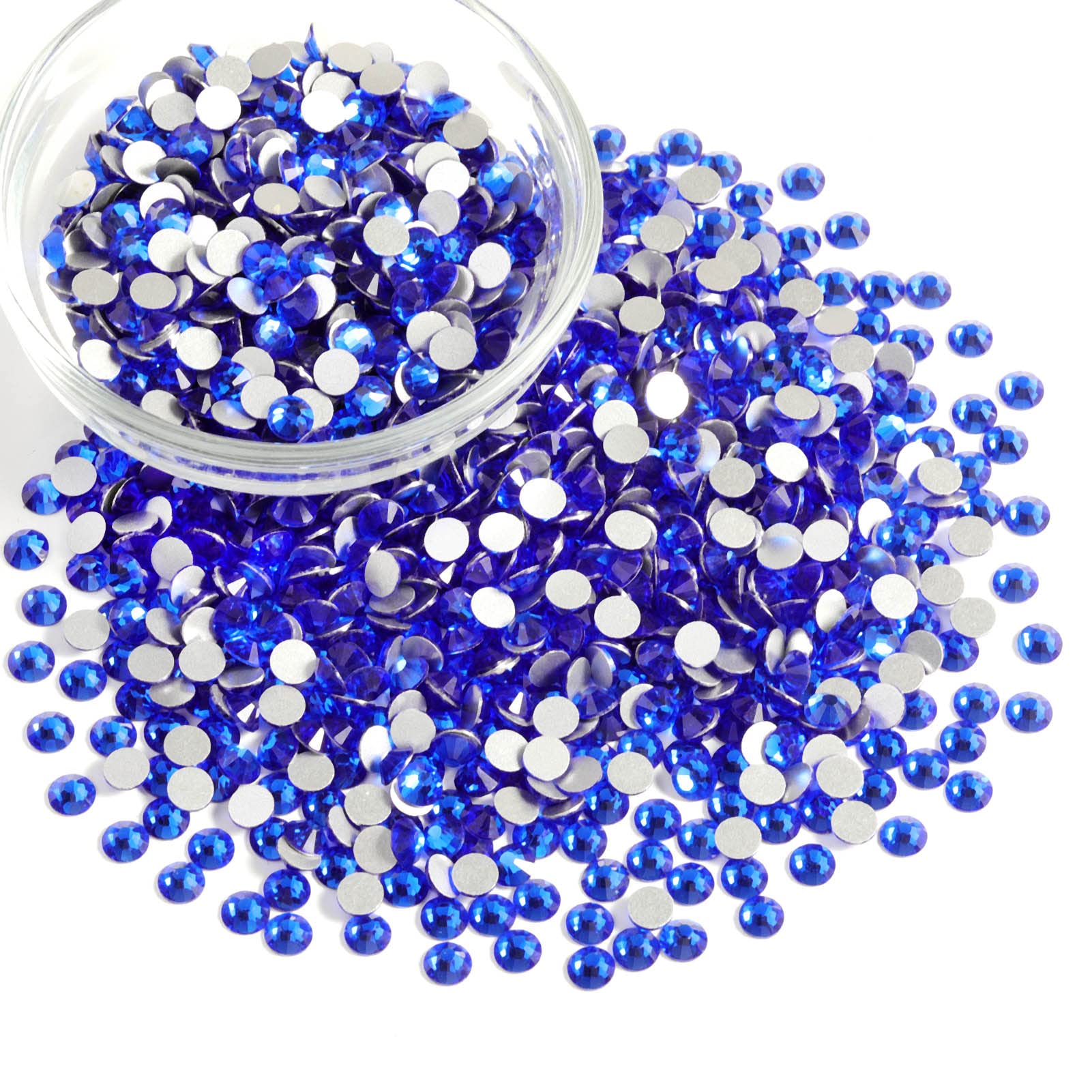 BEADSLAND sapphire rhinestones require glue for secure, customizable DIY attachments.