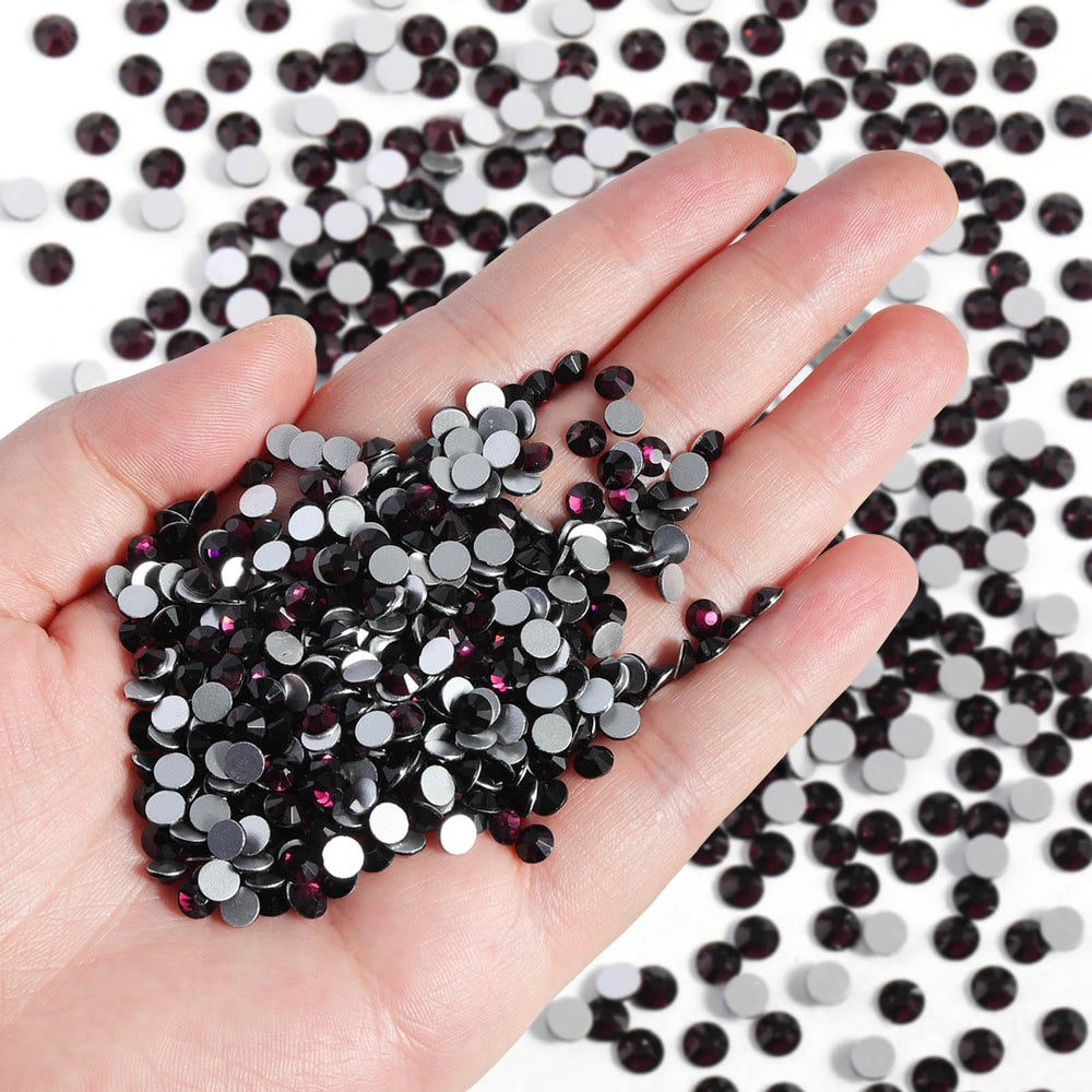 Beadsland Nail art burgundy rhinestones for clothes and accessories shine