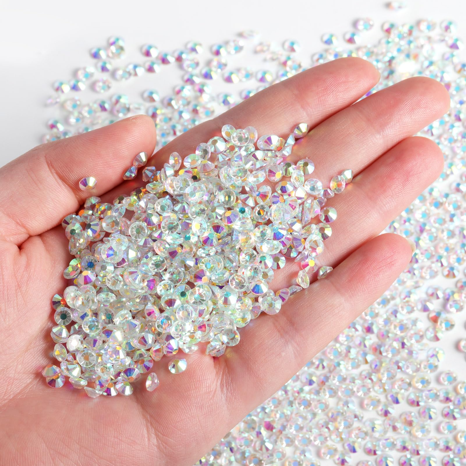 Beadsland rhinestones for nail art and clothing, high-quality glass for precise styling.