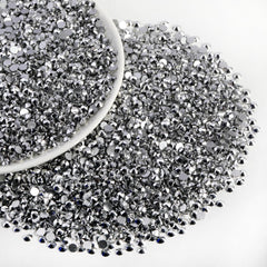Beadsland nail art rhinestones with silver glitter finish.