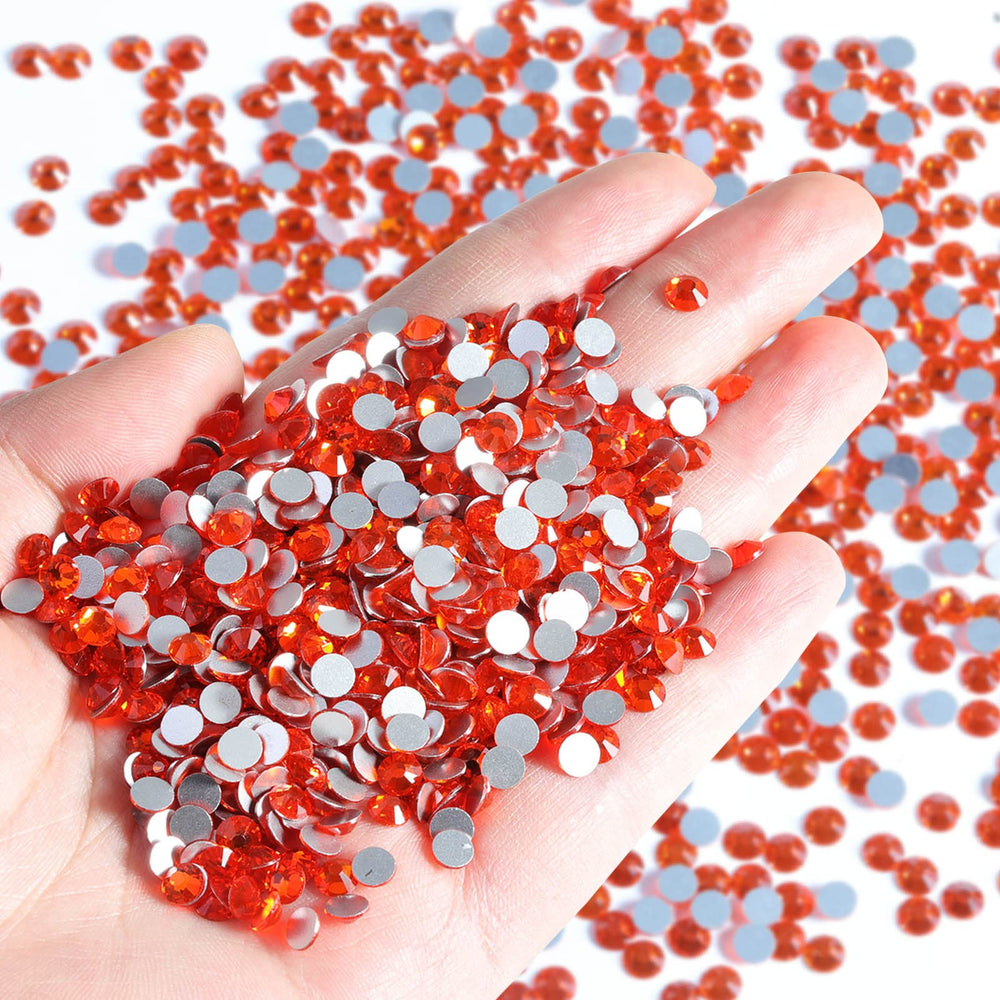 BEADSLAND orange rhinestones for nails and crafts add sparkle