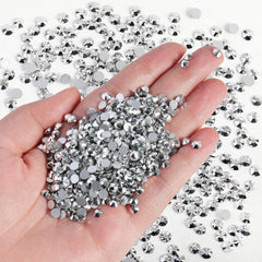 Beadsland silver hematite rhinestones close-up for sparkly garments.